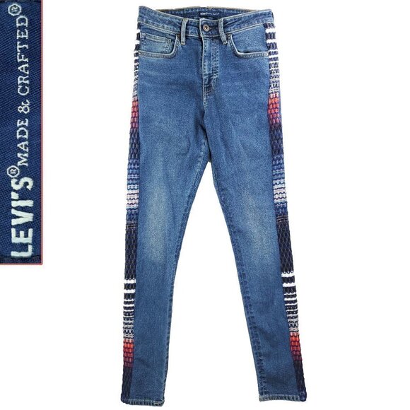 Levi's Made & Crafted 721 High Rise Skinny Jeans Japanese Denim "27x30" (26x30) - Picture 1 of 14